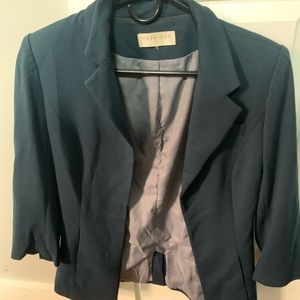 Mossique Teal Blazer 3/4 Length